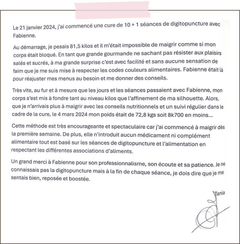 Témoignage de Tania